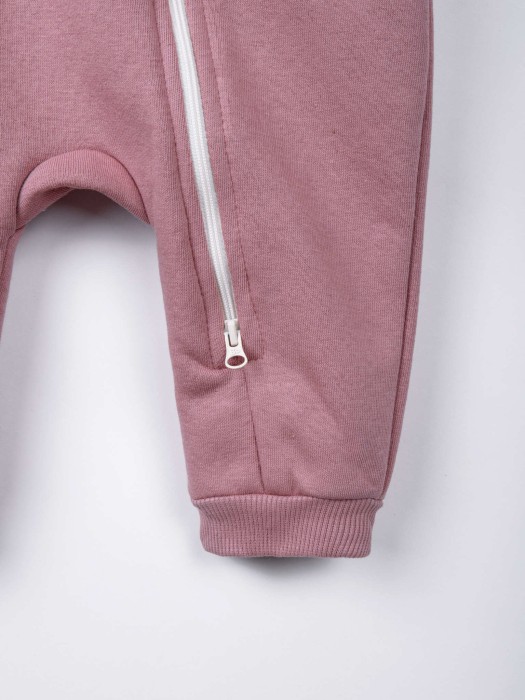 комбинезон "дымчатая роза" утепленный 0+ из россии вид сбоку