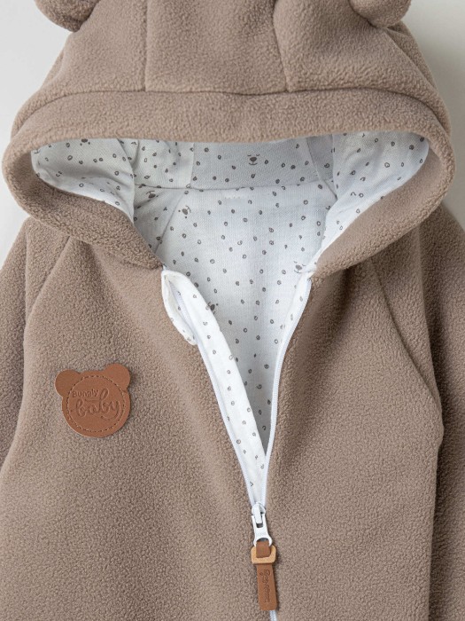 комбинезон флисовый "кокос" 0+ из россии вид сбоку