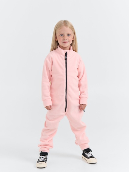 комбинезон флисовый "пудра" от бренда bungly вид слева