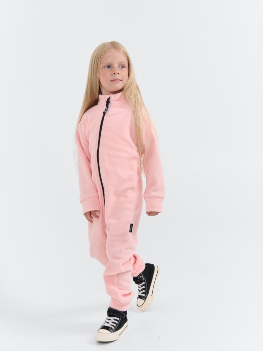 комбинезон флисовый "пудра" из россии вид сбоку