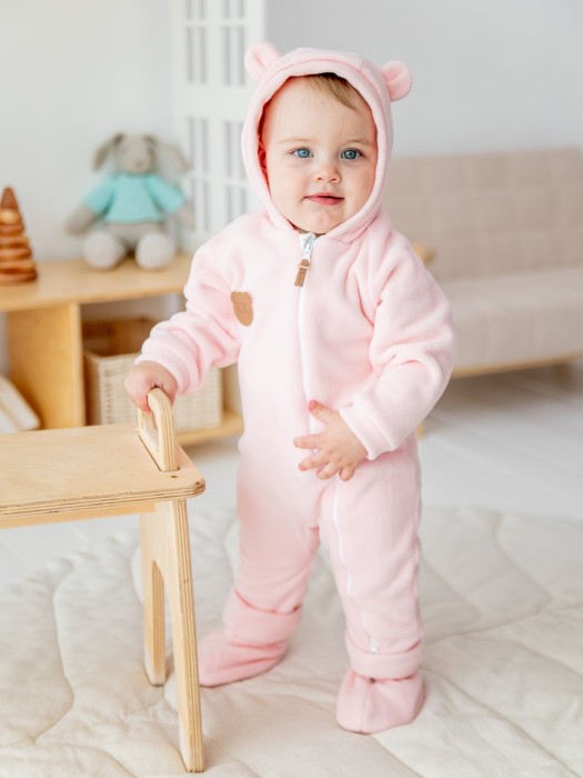 комбинезон флисовый "роза" 0+ фотография