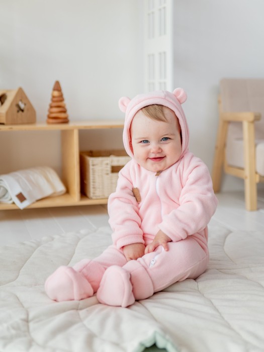 комбинезон флисовый "роза" 0+ по цене 3599 руб вид справа