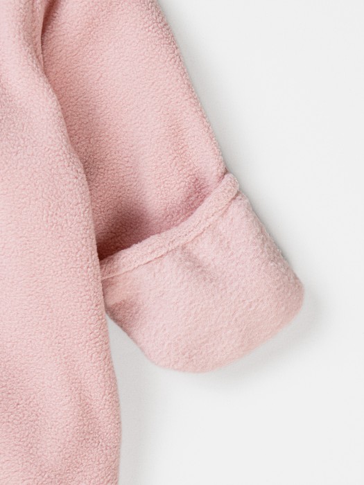 комбинезон флисовый с закрытой ножкой "роза" 0+ из россии вид сбоку