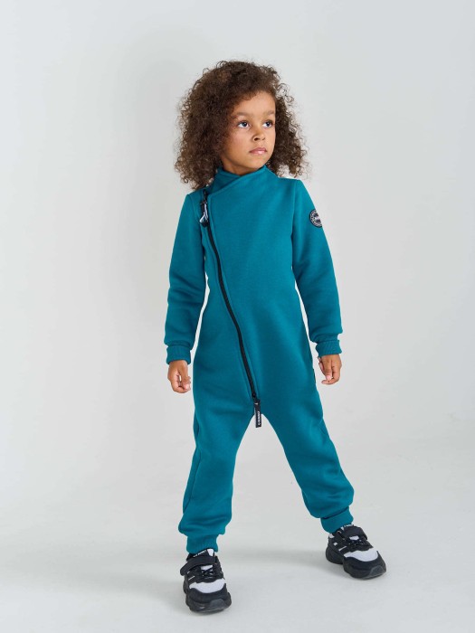 комбинезон косуха "изумруд" утепленный от 1 до 3 лет с изнаночной стороны