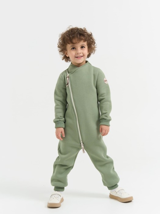 комбинезон-косуха "олива" утепленный от бренда bungly вид слева
