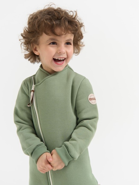 комбинезон-косуха "олива" утепленный универсального стиля с лицевой стороны