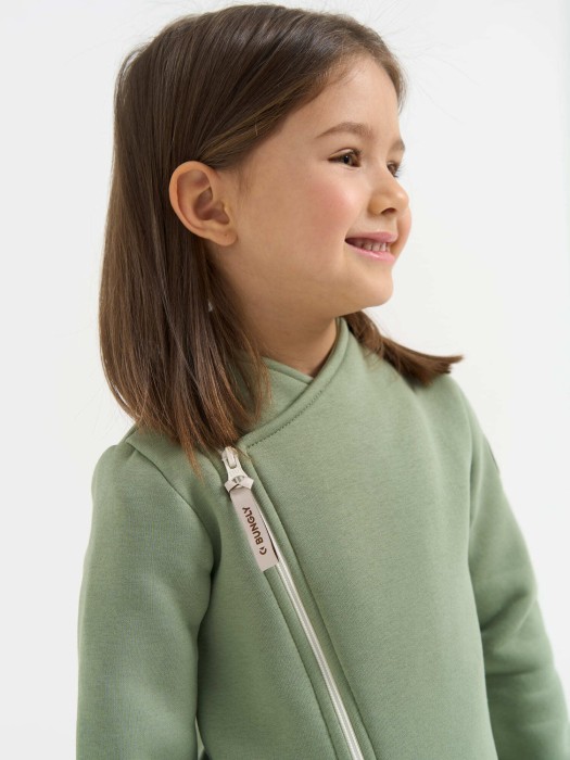 комбинезон-косуха "олива" утепленный от 1 до 3 лет с изнаночной стороны