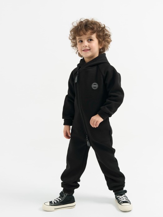 комбинезон-косуха с капюшоном "уголь" утепленный из проверенных материалов спереди