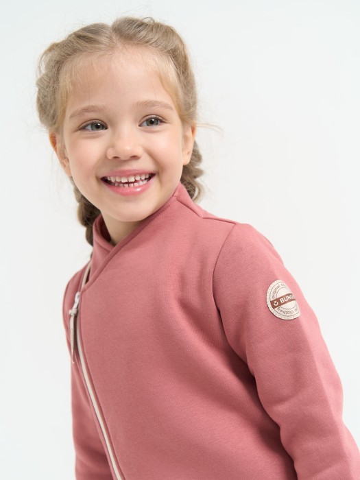 комбинезон-косуха с клапаном "пепельная роза" утепленный от 1 до 3 лет с изнаночной стороны