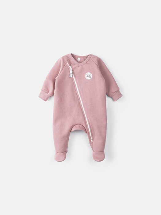 комбинезон-косуха с закрытой ножкой "дымчатая роза" утепленный 0+ фотография