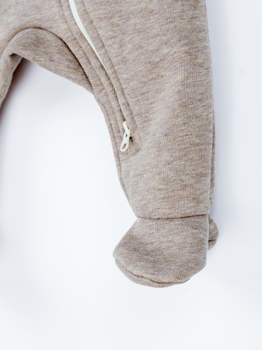 комбинезон косуха с закрытой ножкой "халва" утепленный 0+ из россии вид сбоку