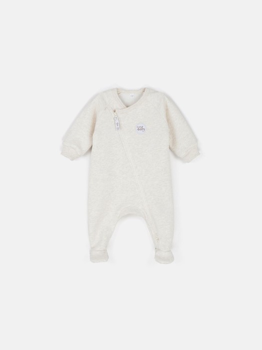 комбинезон-косуха с закрытой ножкой "ванильный пудинг" утепленный 0+ фотография