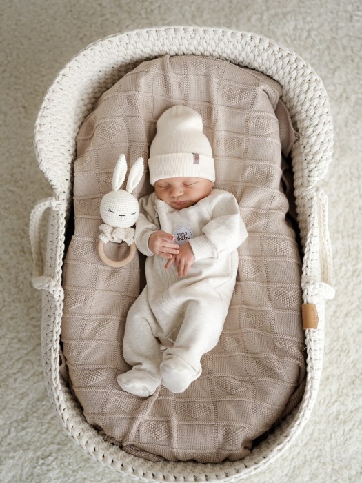 комбинезон-косуха с закрытой ножкой "ванильный пудинг" утепленный 0+ от бренда bungly вид слева