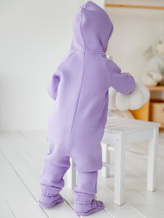 комбинезон "лаванда" утепленный 0+ из россии вид сбоку