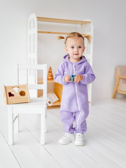 комбинезон "лаванда" утепленный 0+ из проверенных материалов спереди