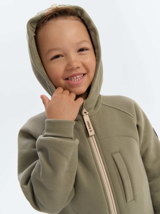 комбинезон с горизонтальным клапаном "я сам" утепленный от 1 до 3 лет с изнаночной стороны