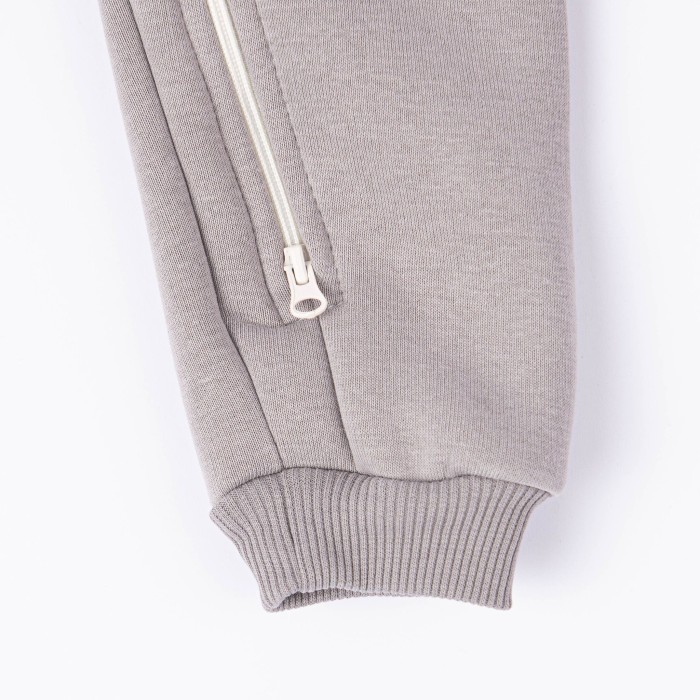 комбинезон с капюшоном "пепел" утепленный 0+ из проверенных материалов спереди