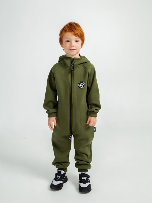 комбинезон с карманами "хаки" утепленный из проверенных материалов спереди
