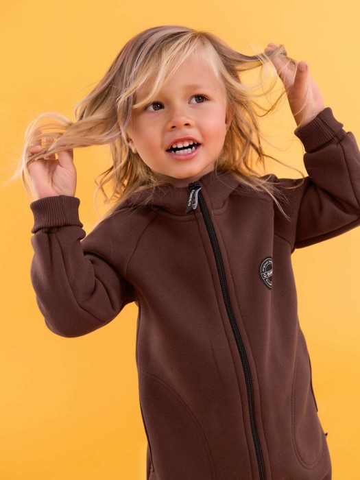 комбинезон с карманами "шоколад" утепленный из проверенных материалов спереди