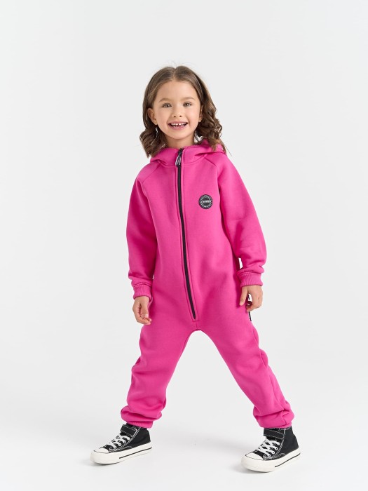 комбинезон с клапаном "фуксия" утепленный от бренда bungly вид слева