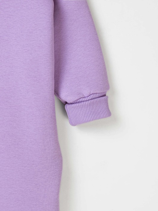 комбинезон с клапаном и капюшоном "лаванда" утепленный из россии вид сбоку