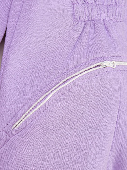 комбинезон с клапаном и капюшоном "лаванда" утепленный активного стиля с лицевой стороны