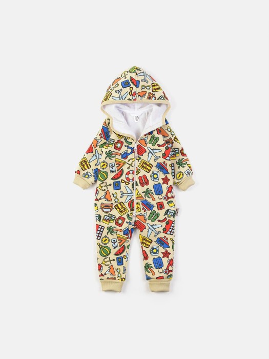 комбинезон с клапаном и капюшоном "travel story" фотография