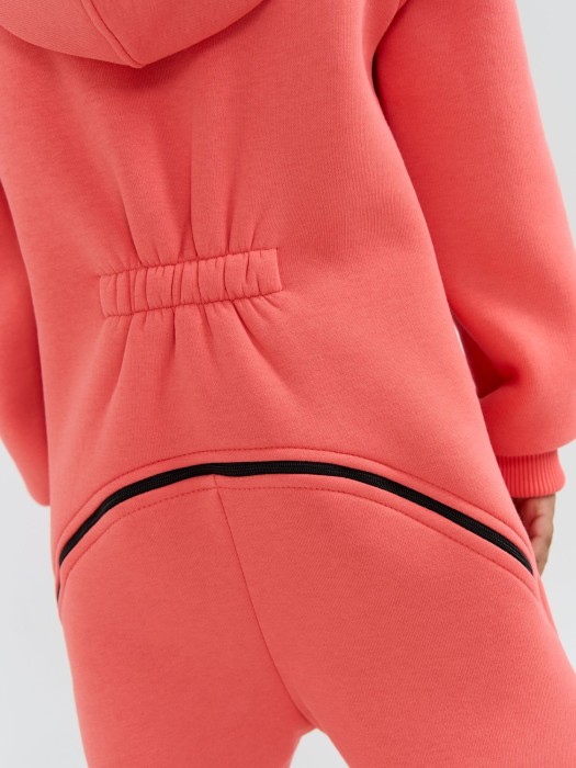 комбинезон с клапаном "коралл" утепленный от 1 до 3 лет с изнаночной стороны