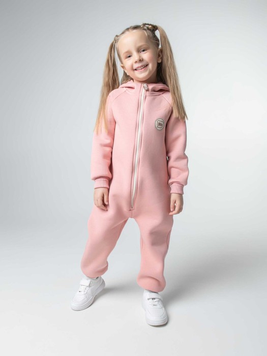 комбинезон с клапаном "персик" утепленный от бренда bungly вид слева