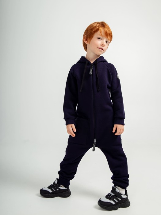 комбинезон с накладным карманом "ежевика" утепленный из россии вид сбоку