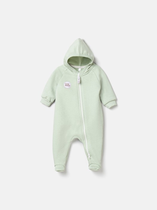 комбинезон с закрытой ножкой "шалфей" утепленный 0+ фотография