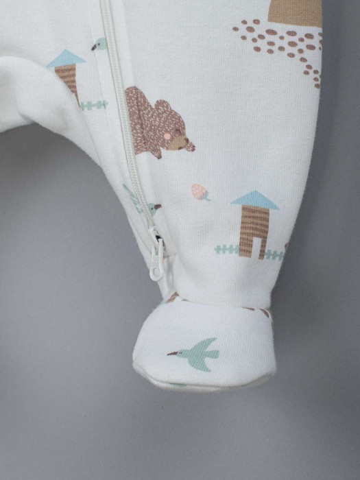 комбинезон с закрытой ножкой "тайга" утепленный 0+ из россии вид сбоку