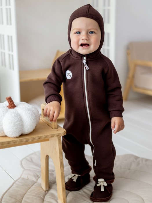 комбинезон "шоколад" утепленный 0+ фотография