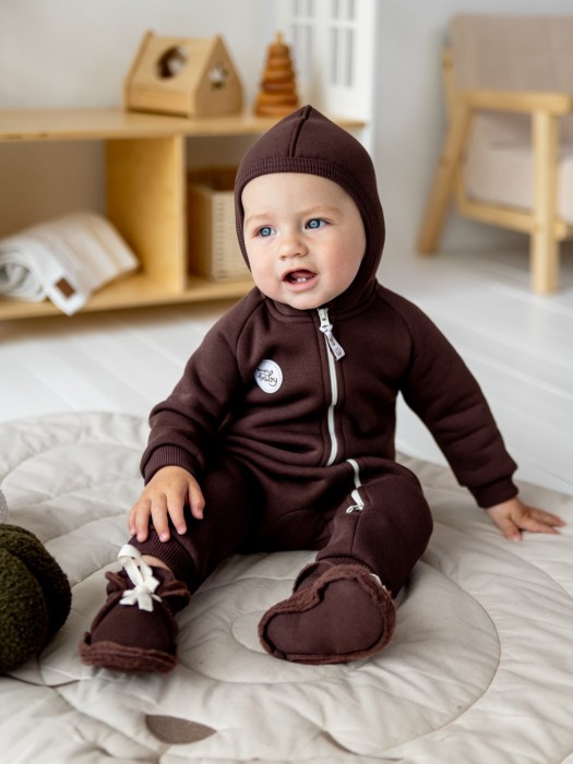 комбинезон "шоколад" утепленный 0+ по цене 2319 руб вид справа