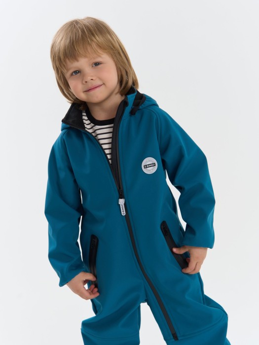 комбинезон softshell демисезонный "море" активного стиля с лицевой стороны