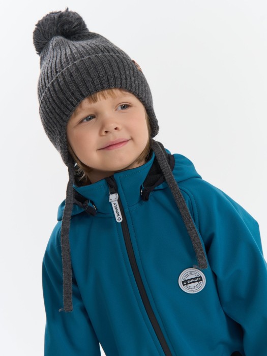 комбинезон softshell демисезонный "море" от 1 до 3 лет с изнаночной стороны