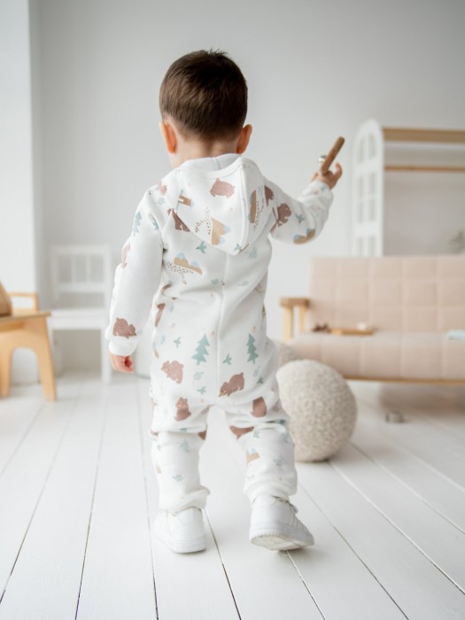 комбинезон "тайга" утепленный 0+ повседневного стиля с лицевой стороны