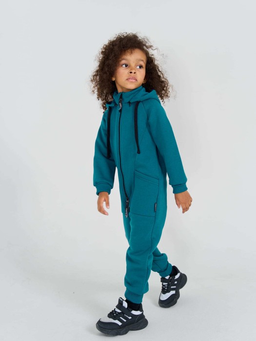 комбинезон-трансформер "изумруд" утепленный от бренда bungly вид слева