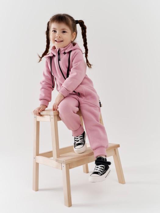 комбинезон-трансформер с клапаном "пудра" утепленный активного стиля с лицевой стороны