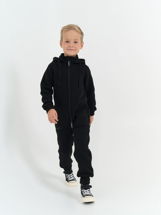 комбинезон-трансформер с клапаном "уголь" утепленный от бренда bungly вид слева