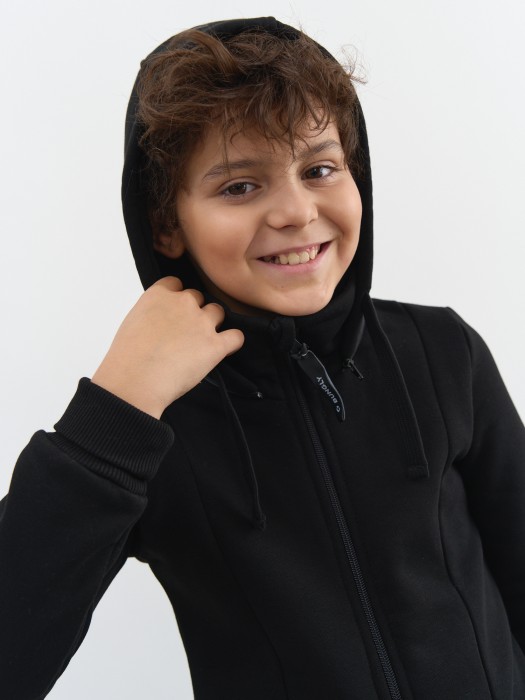 комбинезон-трансформер "уголь" утепленный 7+ активного стиля с лицевой стороны