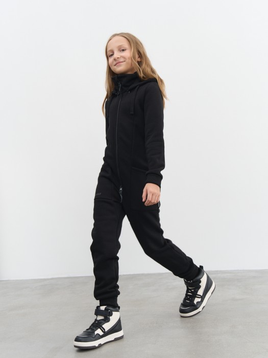 комбинезон-трансформер "уголь" утепленный 7+ от 8 до 12 лет с изнаночной стороны