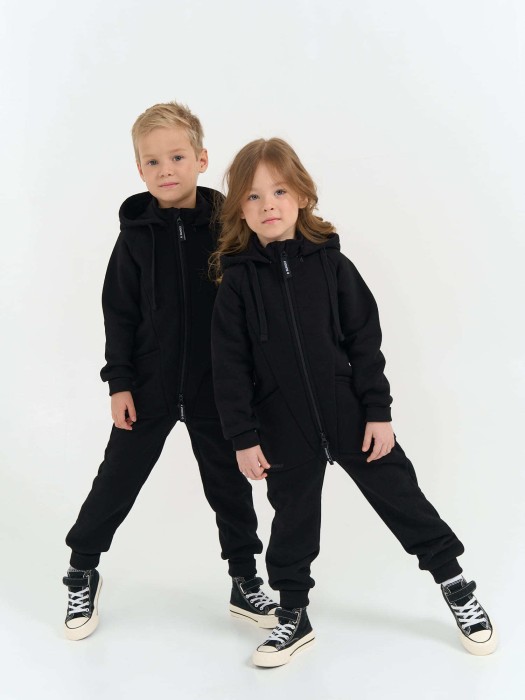 комбинезон-трансформер "уголь" утепленный активного стиля с лицевой стороны