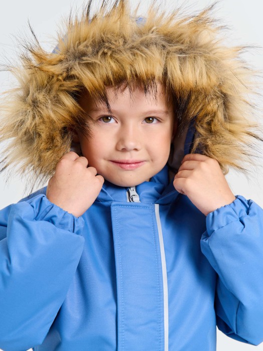 комбинезон зимний "деним" универсального стиля с лицевой стороны