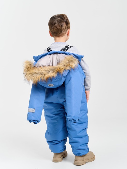 комбинезон зимний "деним" от 1 до 3 лет с изнаночной стороны