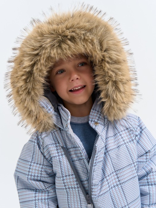 комбинезон зимний ретро "голубой" из россии вид сбоку