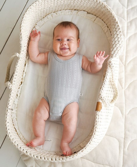 комплект боди "молоко/жемчуг" из ажурного хлопка 0+ повседневного стиля с лицевой стороны