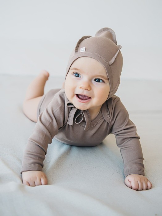 комплект боди с длинным рукавом "кокос/шалфей" 0+ по цене 1139 руб вид справа