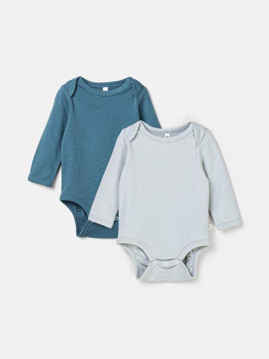 комплект боди с длинным рукавом "море/жемчуг" 0+ фотография