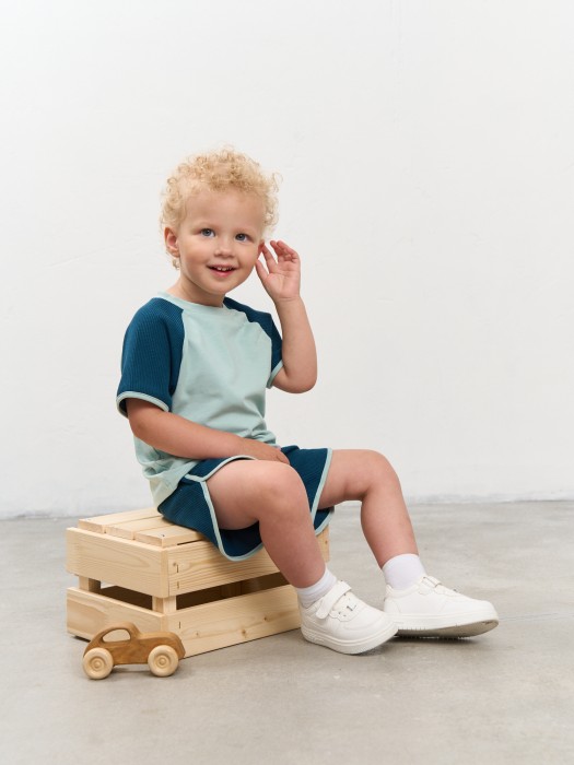 комплект футболка и шорты "атлантика" из рифленой ткани 0+ фотография